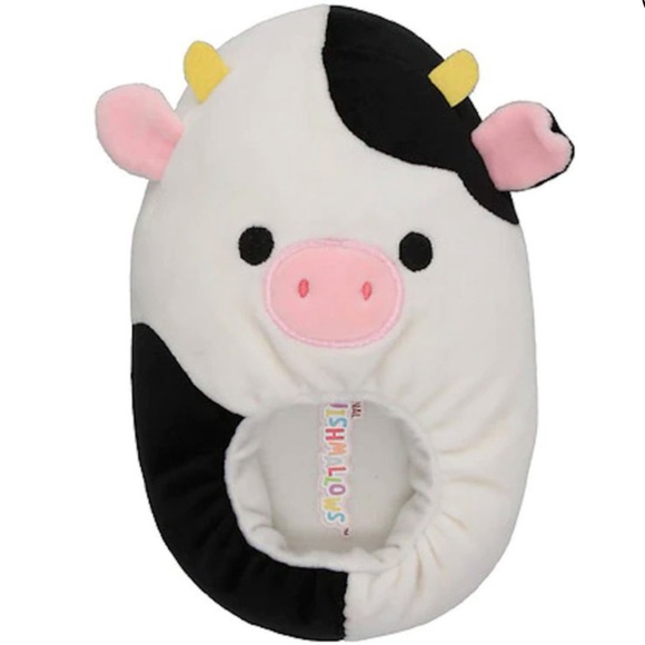 Squishmallows Original KellyToy Connor the Cow Kids Boys Girls Unisex Slippers - Picture 1 of 7